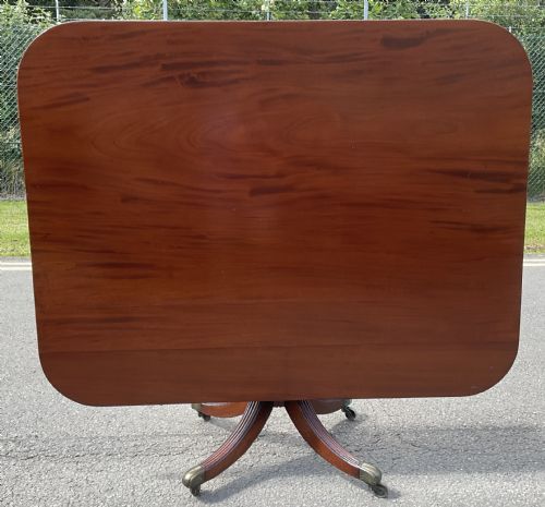 GEORGIAN MAHOGANY PEDESTAL BREAKFAST TABLE TO SEAT EIGHT - ADDITIONAL PHOTO 4
