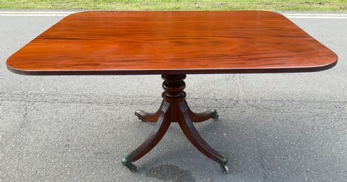 GEORGIAN MAHOGANY PEDESTAL BREAKFAST TABLE TO SEAT EIGHT - ADDITIONAL PHOTO 5