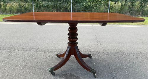 GEORGIAN MAHOGANY PEDESTAL BREAKFAST TABLE TO SEAT EIGHT - ADDITIONAL PHOTO 9