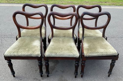 SET OF SIX VICTORIAN ROSEWOOD DINING CHAIRS - ADDITIONAL PHOTO 3