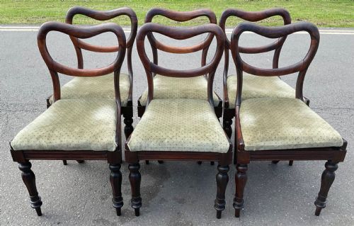 SET OF SIX VICTORIAN ROSEWOOD DINING CHAIRS - ADDITIONAL PHOTO 4