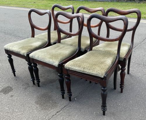 SET OF SIX VICTORIAN ROSEWOOD DINING CHAIRS - ADDITIONAL PHOTO 5