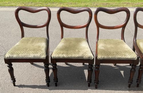 SET OF SIX VICTORIAN ROSEWOOD DINING CHAIRS - ADDITIONAL PHOTO 7