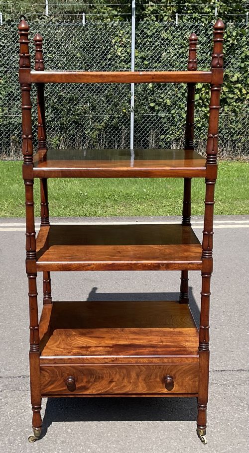 William IV Tall Mahogany Whatnot Stand