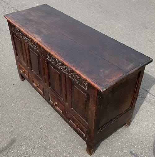 GEORGIAN LARGE OAK MULE CHEST - ADDITIONAL PHOTO 5
