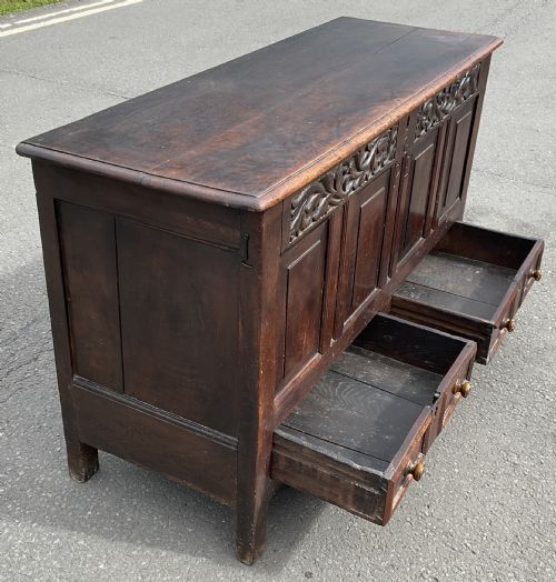 GEORGIAN LARGE OAK MULE CHEST - ADDITIONAL PHOTO 9
