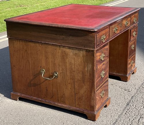 GEORGIAN SMALL MAHOGANY PARTNERS DESK - ADDITIONAL PHOTO 5