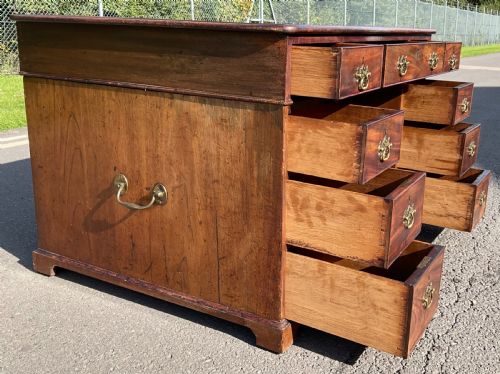 GEORGIAN SMALL MAHOGANY PARTNERS DESK - ADDITIONAL PHOTO 12
