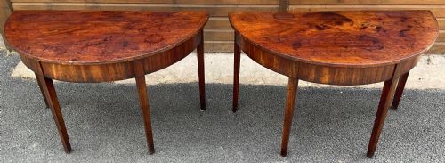 PAIR OF GEORGIAN MAHOGANY DEND CONSOLE TABLES - ADDITIONAL PHOTO 2