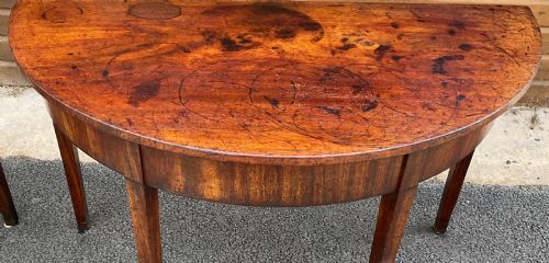 PAIR OF GEORGIAN MAHOGANY DEND CONSOLE TABLES - ADDITIONAL PHOTO 6