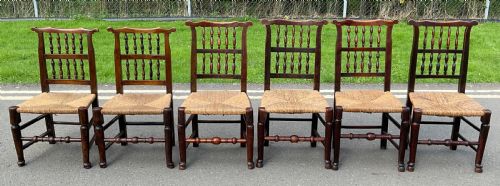 SIX GEORGIAN ELM SPINDLEBACK CHAIRS - ADDITIONAL PHOTO 1