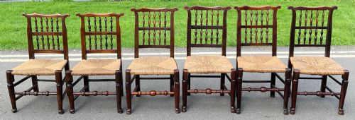 SIX GEORGIAN ELM SPINDLEBACK CHAIRS - ADDITIONAL PHOTO 2
