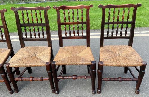 SIX GEORGIAN ELM SPINDLEBACK CHAIRS - ADDITIONAL PHOTO 3