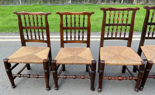 SIX GEORGIAN ELM SPINDLEBACK CHAIRS - ADDITIONAL PHOTO 5
