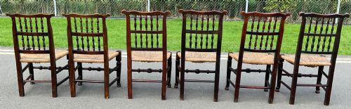 SIX GEORGIAN ELM SPINDLEBACK CHAIRS - ADDITIONAL PHOTO 12