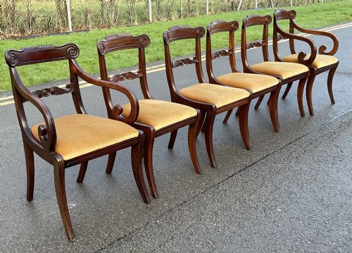 SET OF SIX REGENCY MAHOGANY DINING CHAIRS - ADDITIONAL PHOTO 2