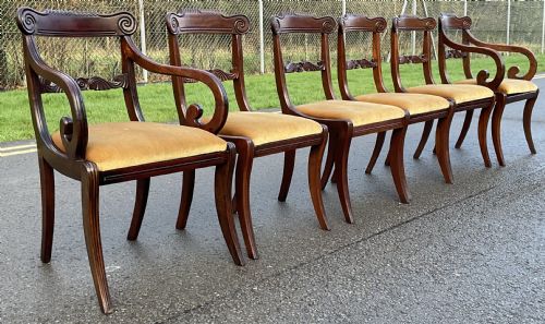 SET OF SIX REGENCY MAHOGANY DINING CHAIRS - ADDITIONAL PHOTO 3
