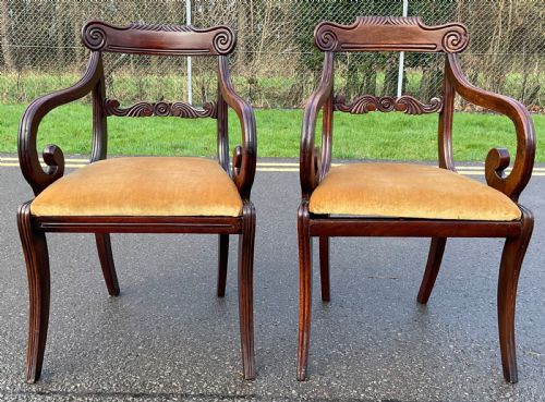 SET OF SIX REGENCY MAHOGANY DINING CHAIRS - ADDITIONAL PHOTO 10