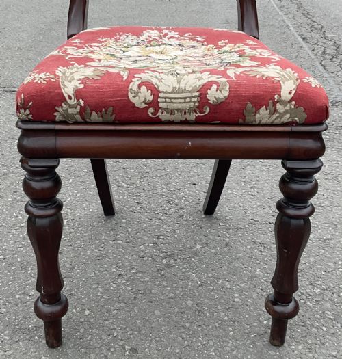 VICTORIAN SET OF SIX MAHOGANY DINING CHAIRS - ADDITIONAL PHOTO 6