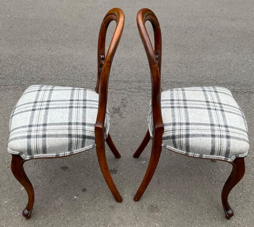 PAIR VICTORIAN WALNUT SIDE CHAIRS - ADDITIONAL PHOTO 6