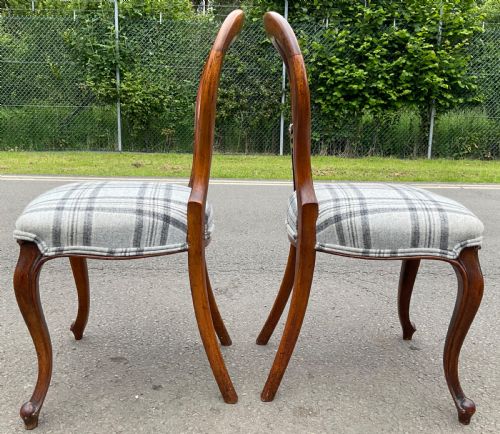 PAIR VICTORIAN WALNUT SIDE CHAIRS - ADDITIONAL PHOTO 7