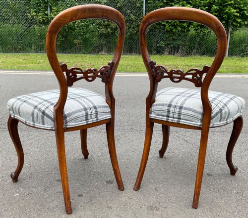 PAIR VICTORIAN WALNUT SIDE CHAIRS - ADDITIONAL PHOTO 8