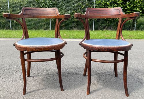 PAIR BENTWOOD ARMCHAIRS - ADDITIONAL PHOTO 1