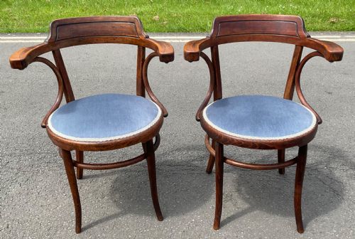 PAIR BENTWOOD ARMCHAIRS - ADDITIONAL PHOTO 2