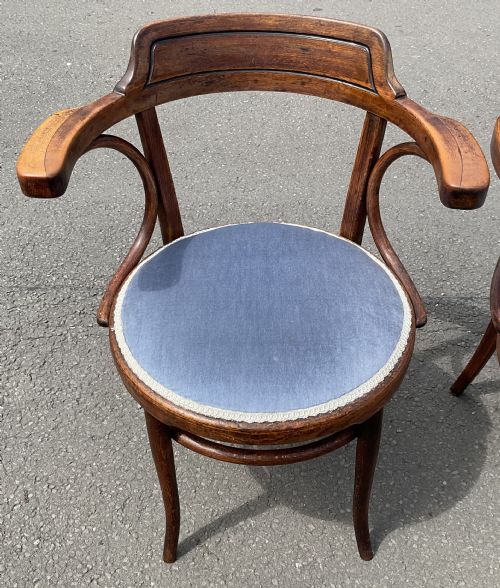 PAIR BENTWOOD ARMCHAIRS - ADDITIONAL PHOTO 4