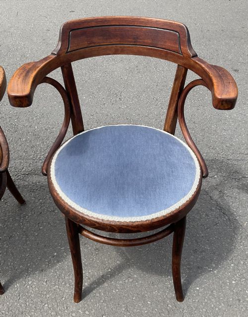 PAIR BENTWOOD ARMCHAIRS - ADDITIONAL PHOTO 6