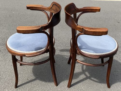 PAIR BENTWOOD ARMCHAIRS - ADDITIONAL PHOTO 7
