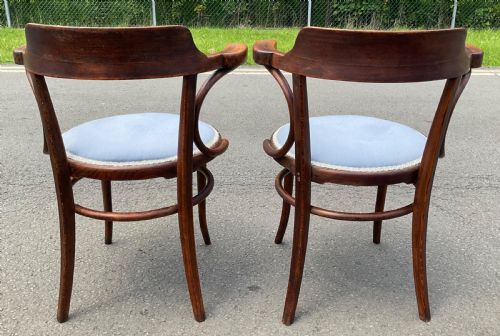 PAIR BENTWOOD ARMCHAIRS - ADDITIONAL PHOTO 9