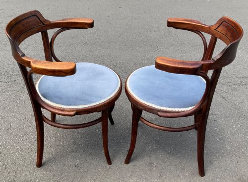 PAIR BENTWOOD ARMCHAIRS - ADDITIONAL PHOTO 10