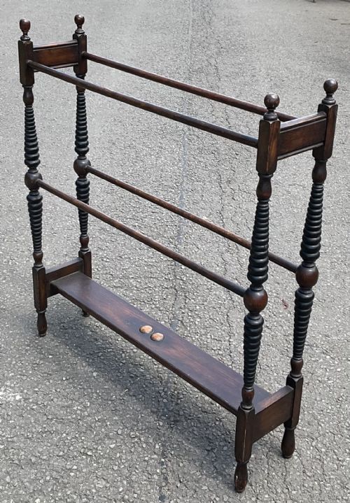 EDWARDIAN MAHOGANY TOWEL RAIL - ADDITIONAL PHOTO 5