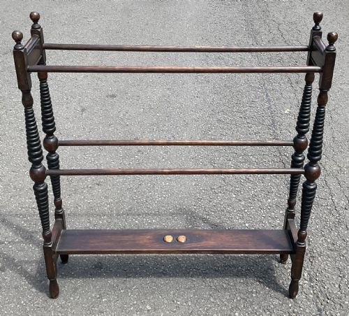 EDWARDIAN MAHOGANY TOWEL RAIL - ADDITIONAL PHOTO 6