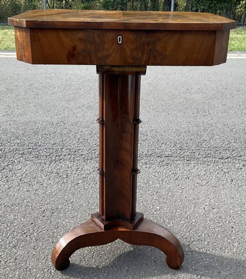REGENCY MAHOGANY WORKBOX ON STAND - ADDITIONAL PHOTO 1