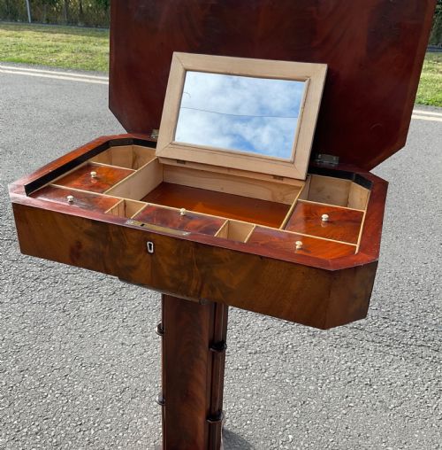 REGENCY MAHOGANY WORKBOX ON STAND - ADDITIONAL PHOTO 9