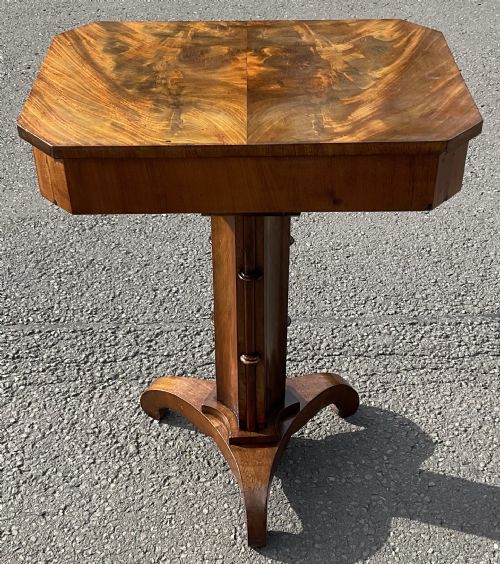 REGENCY MAHOGANY WORKBOX ON STAND - ADDITIONAL PHOTO 11