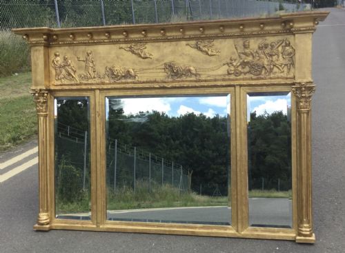 GEORGIAN STYLE GILT OVERMANTEL MIRROR - ADDITIONAL PHOTO 1
