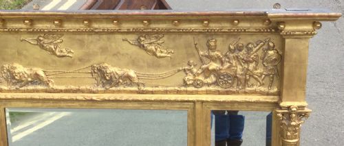 GEORGIAN STYLE GILT OVERMANTEL MIRROR - ADDITIONAL PHOTO 4