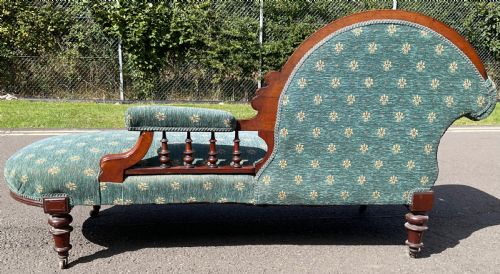 VICTORIAN MAHOGANY FRAMED SETTEE - ADDITIONAL PHOTO 8
