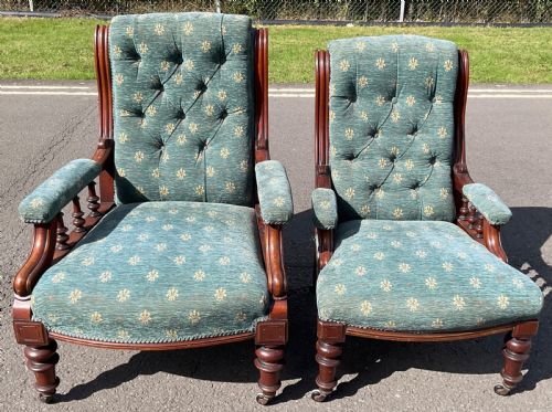 VICTORIAN MAHOGANY FRAMED SETTEE - ADDITIONAL PHOTO 9