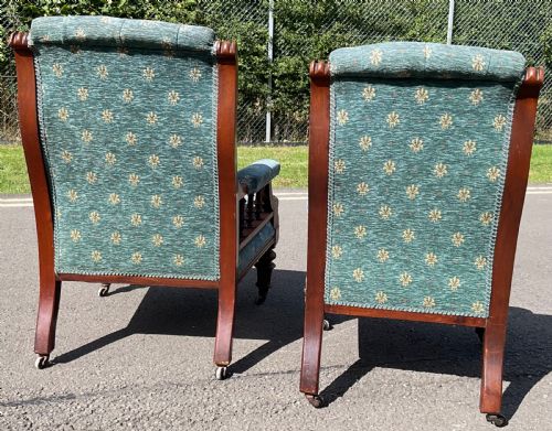 VICTORIAN MAHOGANY FRAMED SETTEE - ADDITIONAL PHOTO 13