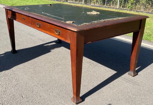 EDWARDIAN MAHOGANY PARTNERS WRITING DESK - ADDITIONAL PHOTO 6
