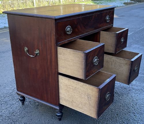 GEORGIAN SMALL MAHOGANY WRITING DESK - ADDITIONAL PHOTO 11
