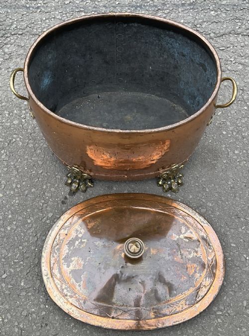 OVAL BRASS LIDDED LOG BIN - ADDITIONAL PHOTO 3