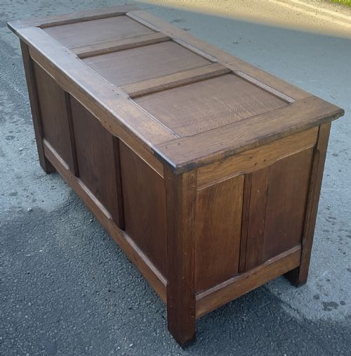 ANTIQUE OAK BLANKET CHEST - ADDITIONAL PHOTO 3