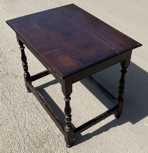 GEORGIAN LARGE OAK SIDE TABLE - ADDITIONAL PHOTO 5