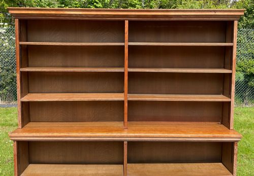 EDWARDIAN OAK LIBRARY BOOKCASE - ADDITIONAL PHOTO 2