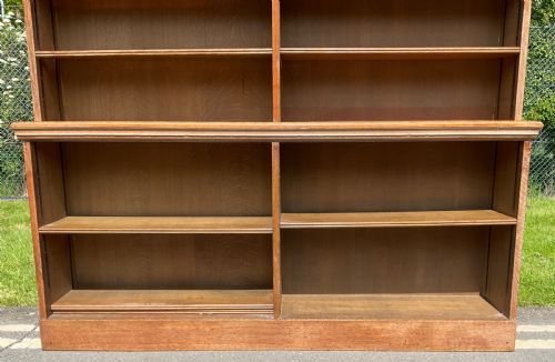 EDWARDIAN OAK LIBRARY BOOKCASE - ADDITIONAL PHOTO 3